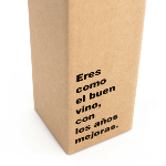 Caja para 1 botella - Kraft "Eres como el buen vino..."