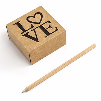 Caja deslizante - 8x8x4cm - Kraft Love