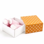 Caja deslizante - 8x8x4cm - Orange Dots