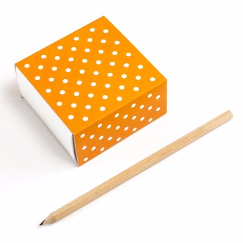 Caja deslizante - 8x8x4cm - Orange Dots