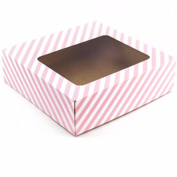 Caja de tarta ø29cm con ventana - Pink 