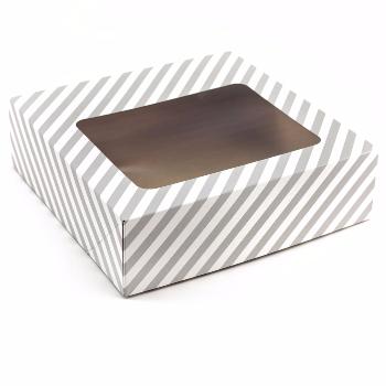 Caja de tarta ø29cm con ventana - Grey 