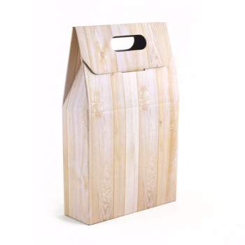 Caja de 3 botellas con asa - Wood