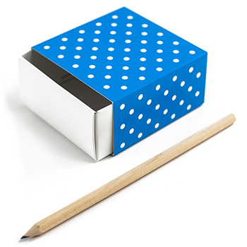 Caja deslizante - 8x8x4cm - Blue Dots