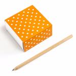 Caja deslizante - 8x8x4cm - Orange Dots