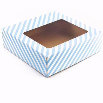 Caja de tarta ø29cm con ventana - Blue 