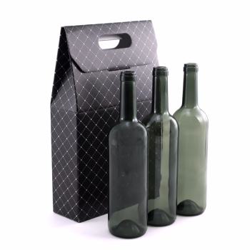 Caja de 3 botellas con asa - Black Mesh