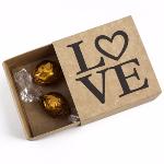 Caja deslizante - 8x8x4cm - Kraft Love