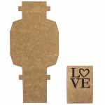 Caja deslizante - 8x8x4cm - Kraft Love