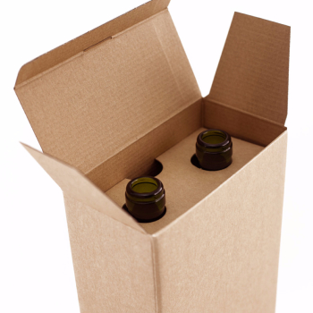 Caja de 2 botellas sin asa - Kraft